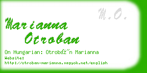 marianna otroban business card